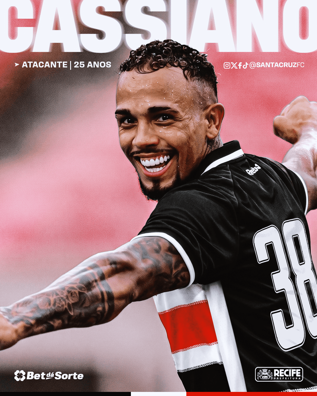Santa Cruz acerta contratação do atacante Cassiano