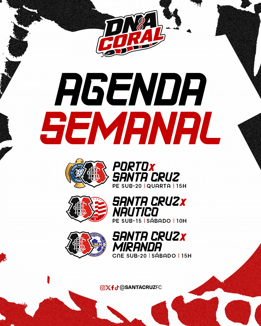 Agenda da semana: base do Santa Cruz tem estreias e decisão