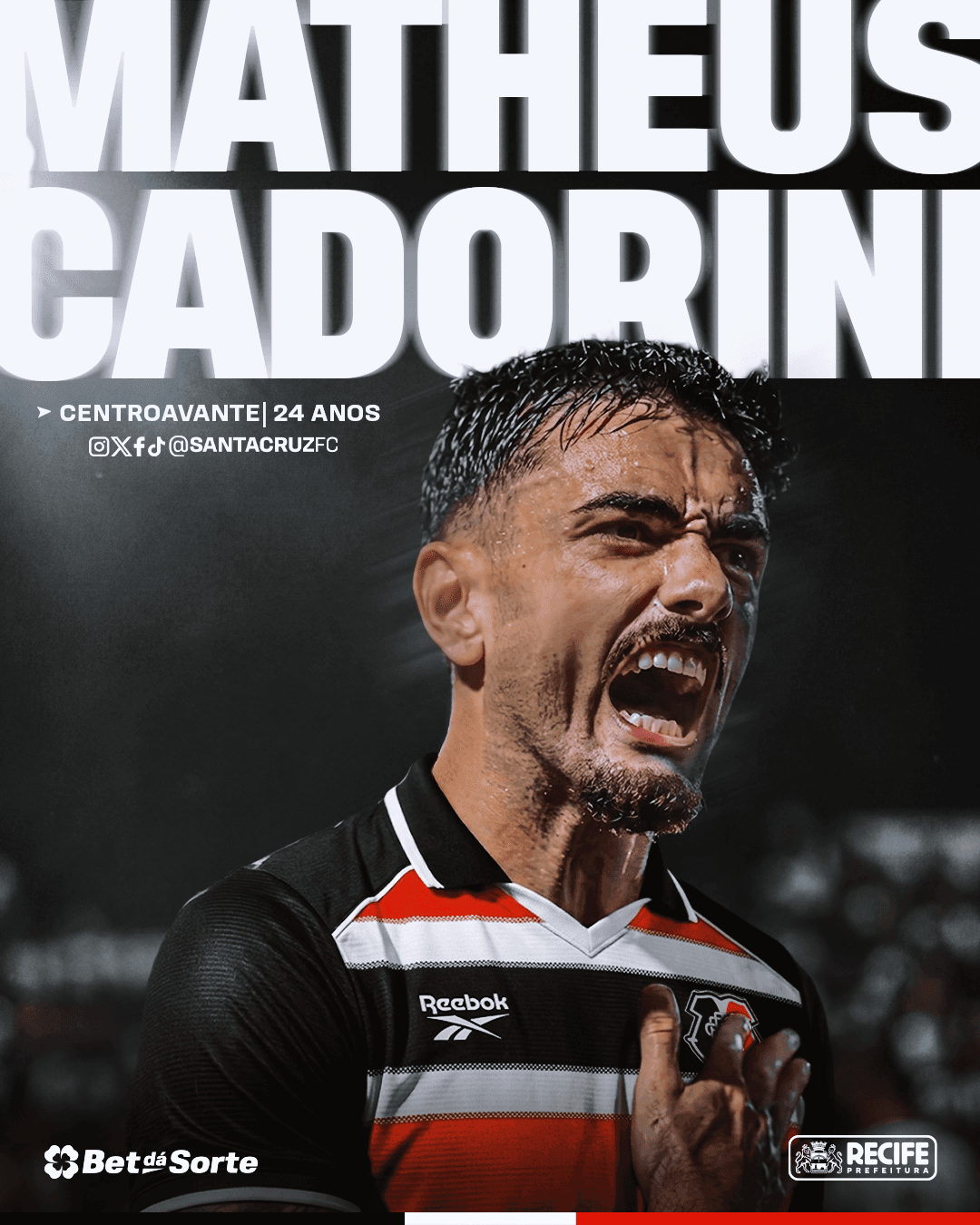 Santa Cruz anuncia Matheus Cadorini como reforço