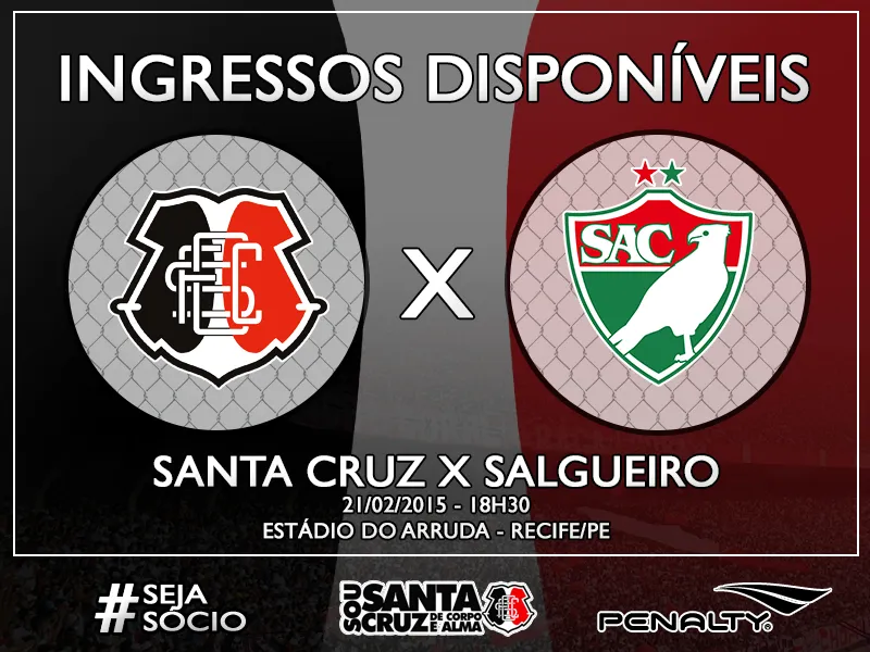 Venda de ingressos para jogo contra o Salgueiro.