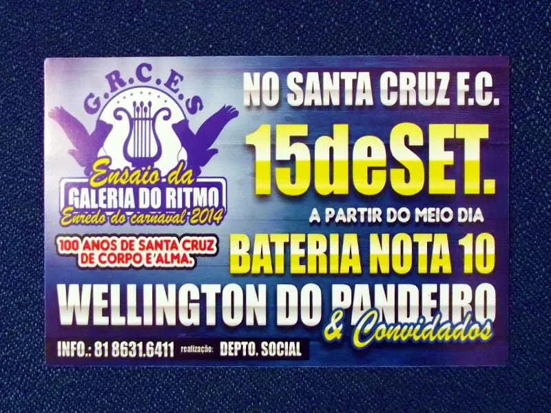 Ensaio de samba-enredo do Centenário Coral movimenta sede no domingo (15).